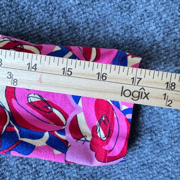 Hanna Anderson Dress Girls 10 Pink Red Floral Long Sleeve Midi Cotton Pullover - Picture 6 of 11